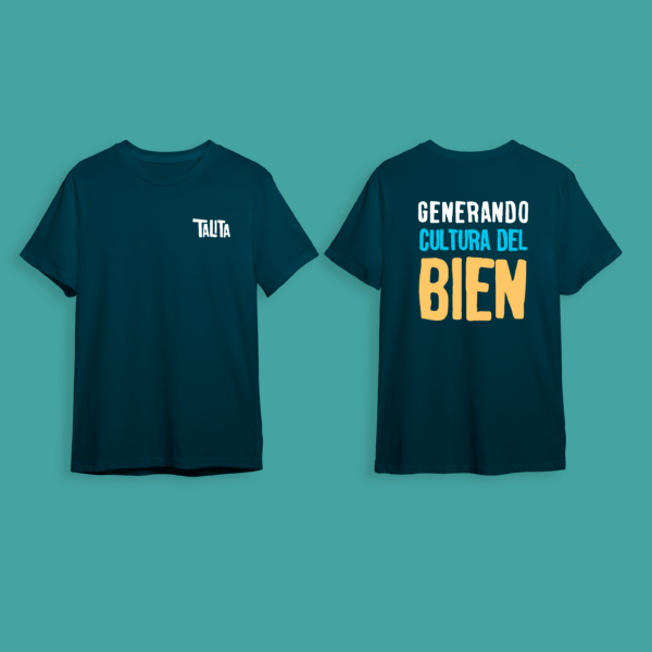 Camiseta "Generando cultura del bien" azul marino